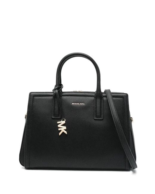 MICHAEL Michael Kors Black "Laila Sactchel" Medium Satchel Bag