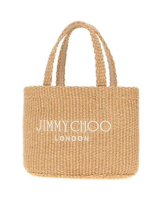 Jimmy Choo Women's Natural Beach Tote E/W Mini