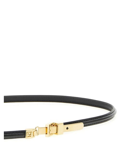Fendi White Ff Belt