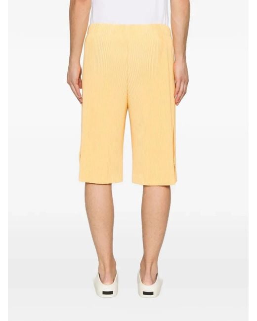 HOMME PLISSÉ Yellow Homme Plisse Homme Plisse Issey Miyake Wear Or Wrap Pleated Shorts for men