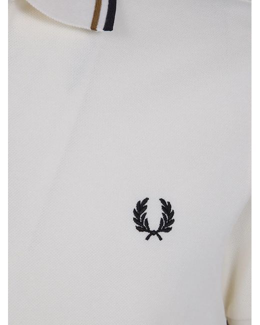 Fred Perry White Polo Con Logo for men