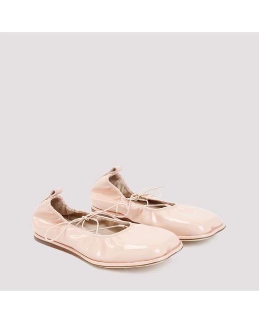Simone Rocha Pink Heart Toe Lace-Up Ballerina