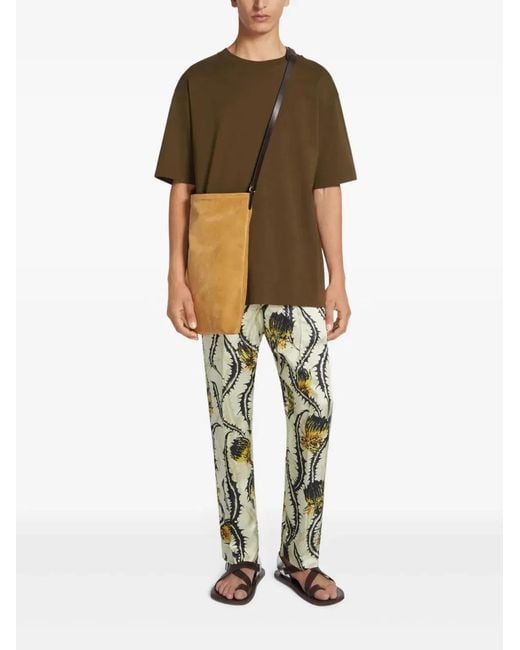 Dries Van Noten Green Cotton Tshirt for men