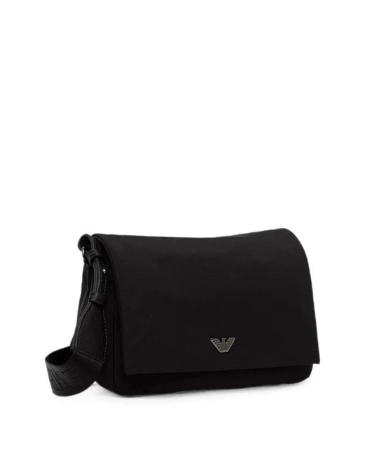 Emporio Armani Black Messenger Bag for men