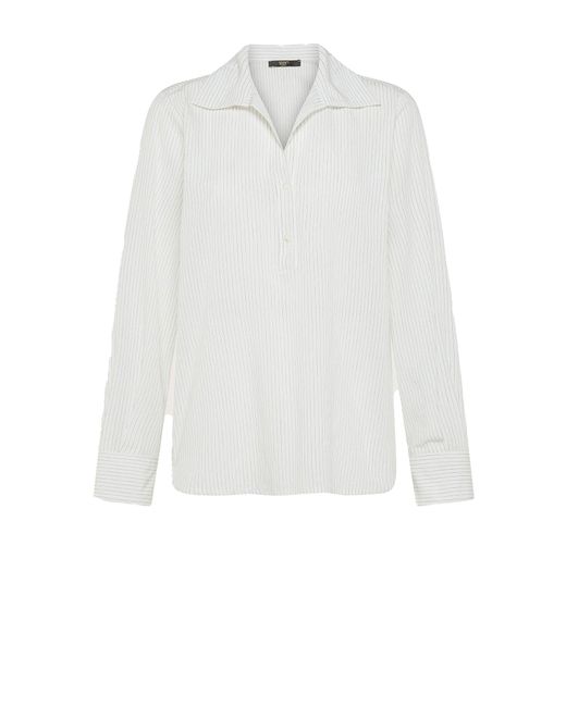 Seventy White Lightweight Nylon-Viscose Blend Shirt