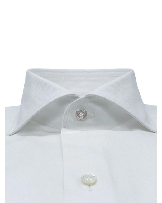 Finamore 1925 White Cotton Shirt for men