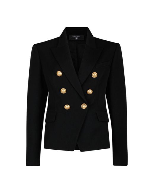 Balmain Black Virgin Wool Jackets