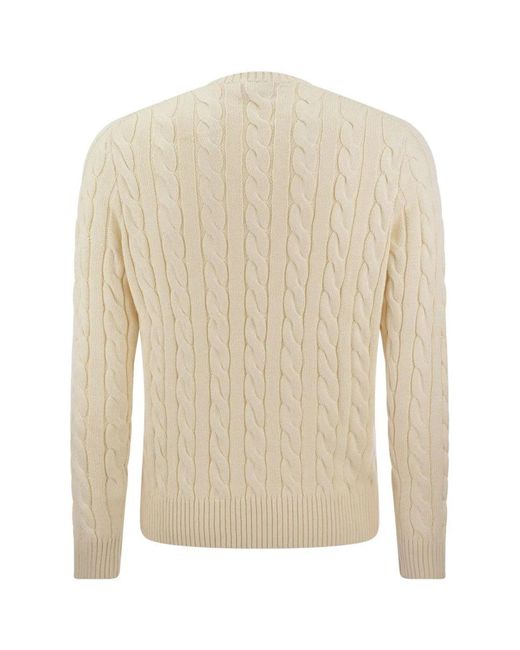 Polo Ralph Lauren Natural Plaited Cotton Jersey for men