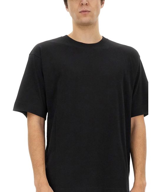 Dries Van Noten Black Cotton T-Shirt for men