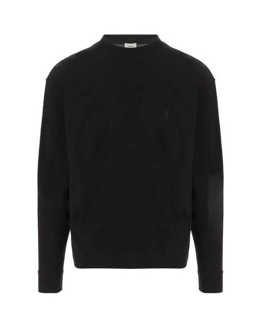 Saint Laurent Black T Shirt Manches Long for men