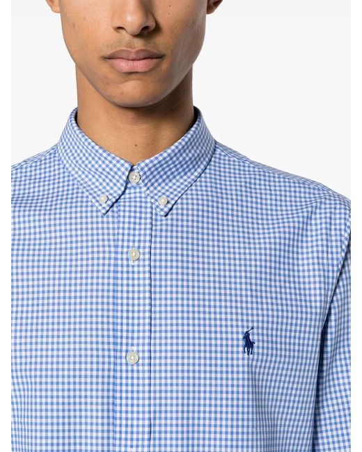 Polo Ralph Lauren Blue Slim Fit Stretch Shirt for men