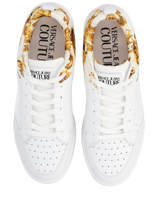 Versace Jeans Couture White Leather Sneaker for men