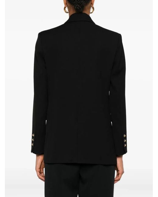 Elisabetta Franchi Black Double Breasted Jacket