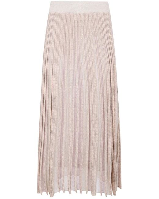 Blugirl Blumarine Pink Stripes Lux Skirt