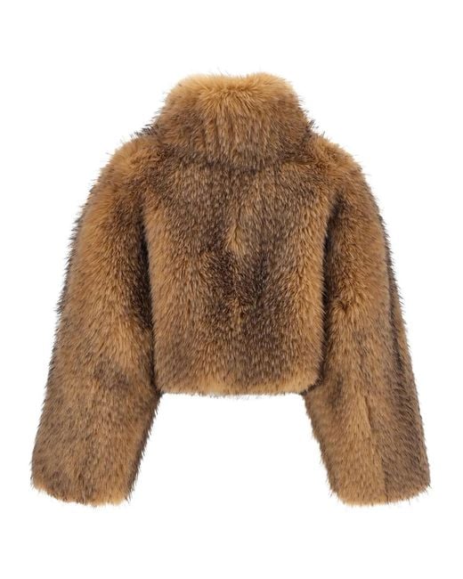 ROTATE BIRGER CHRISTENSEN Brown Rotate Birger Christensen Cropped Fur