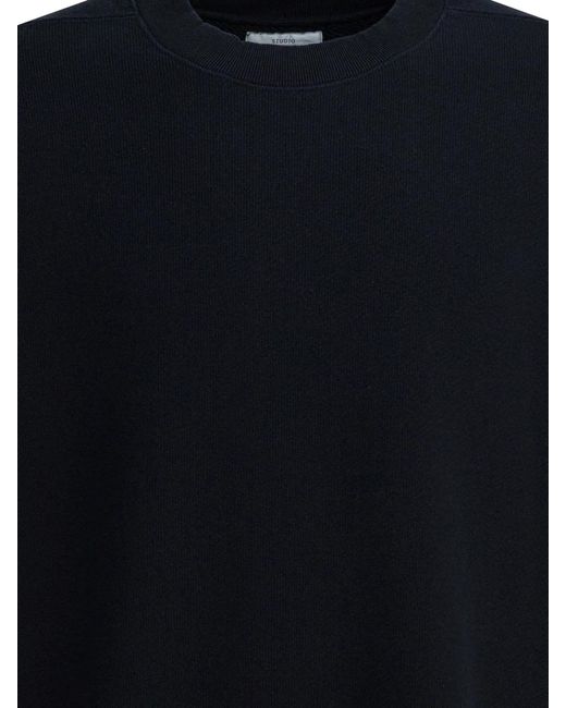 Beams Plus Blue Cotton Sweatshirt for men