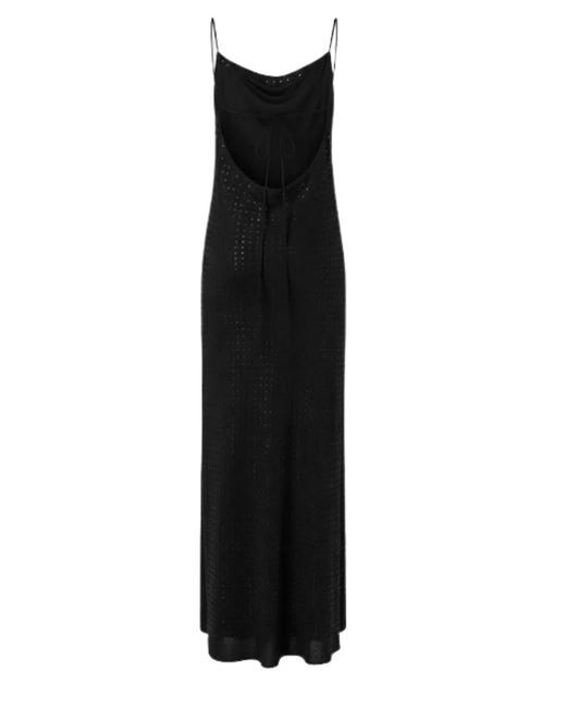 Pinko Black Cowl Neck Maxi Dress
