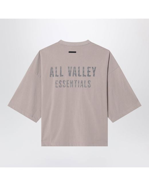Fear Of God Gray Greige Merch Cotton T-Shirt for men