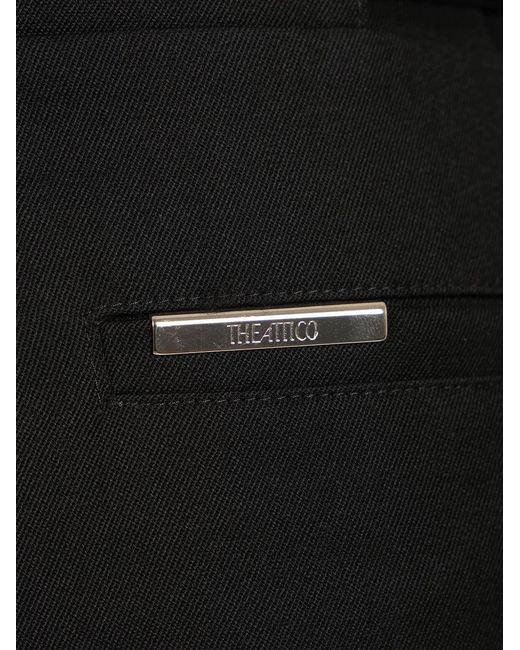 The Attico Black Wool Midi Skirt