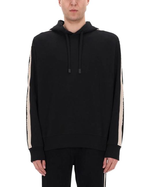 Versace Jeans Couture Black Felpa Con Logo E Cappuccio for men