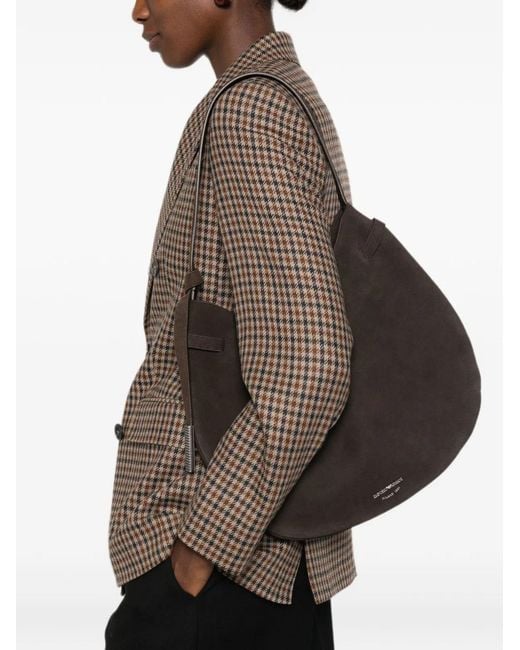Emporio Armani Black Leather Hobo Bag