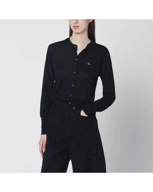 Vivienne Westwood Black Wool And Silk Cardigan