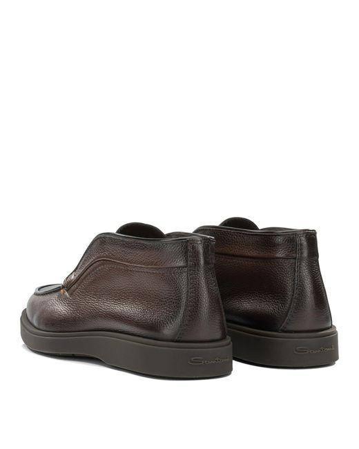 Santoni Brown "Dragon" Loafers for men