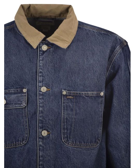 Polo Ralph Lauren Blue Denim Jacket With Contrast Collar for men