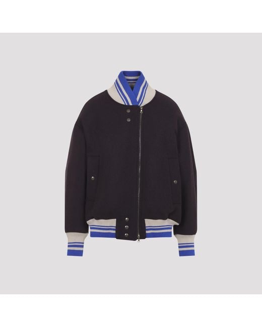 Dries Van Noten Blue Valdi Bomber Jacket