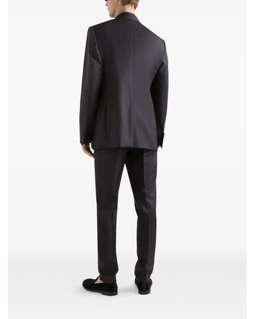 Dolce & Gabbana Black Dolce & Gabbana Dark Wool Singlebreasted Jacket for men