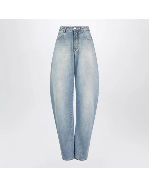 Alaïa Blue Alaia Lowrise Curvedleg Raw Denim Jeans