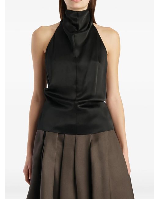 Khaite Black Rone Top