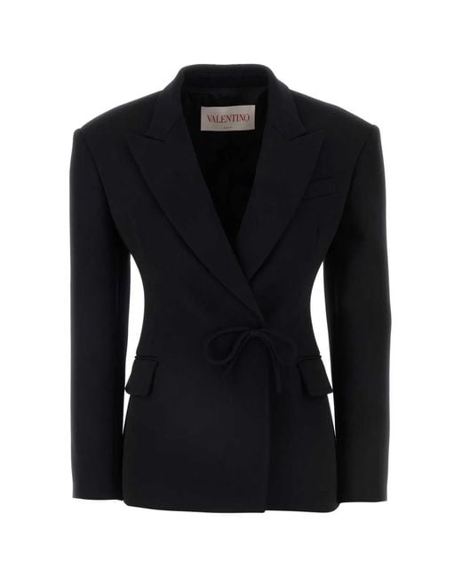 Valentino Garavani Black Giacca Cn Fiocco