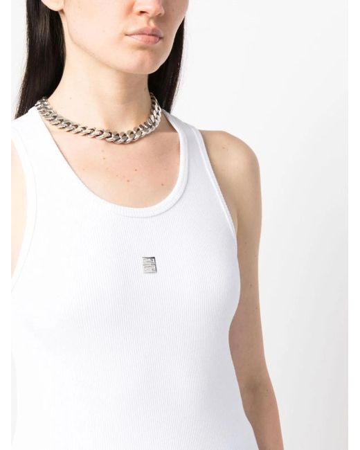 Givenchy White Canotta Slim