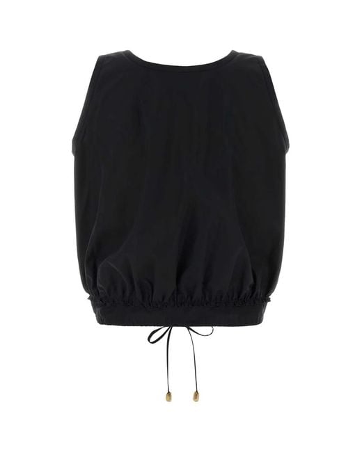 Loewe Black Poplin Paula S Ibiza Top