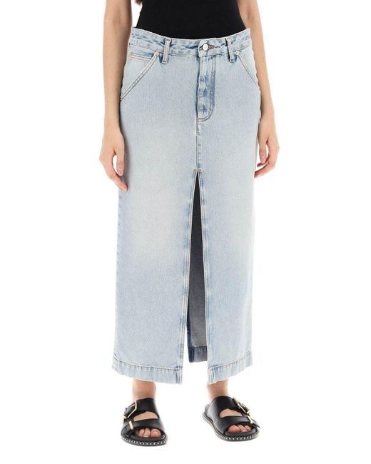 DARKPARK Blue Erika's Denim Midi Skirt In