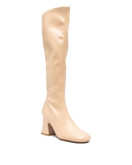 Chloé White Janis Heeled Boots