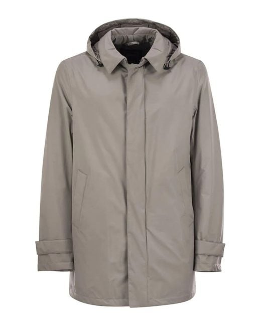 Herno Gray Laminar 2-Layer Goretex Coat for men