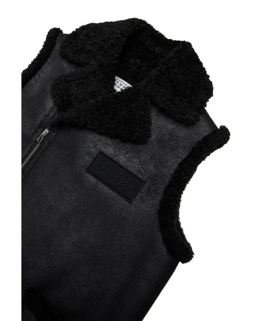 MM6 by Maison Margiela Black Jacket With Logo
