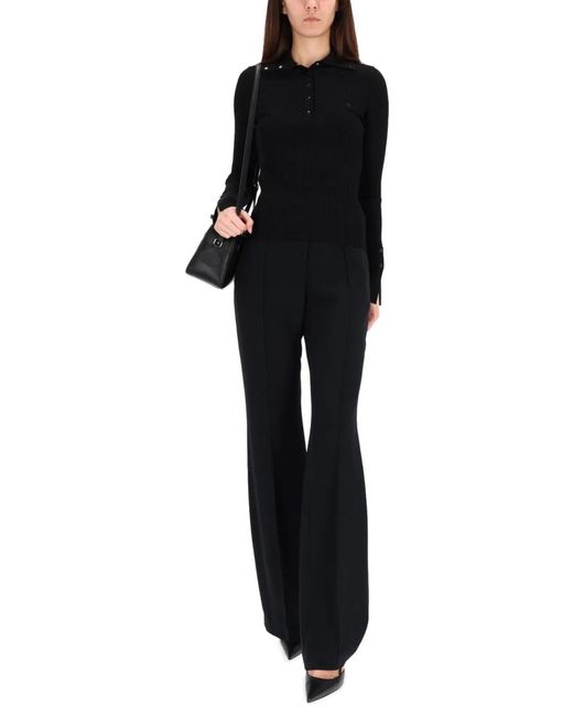 Courreges Black Ribbed Polos
