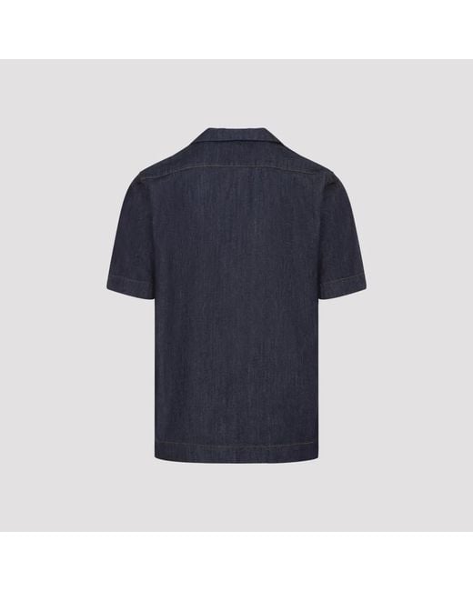 Dries Van Noten Blue Carltone Shirt for men