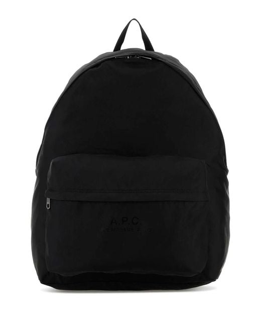 A.P.C. Black Sac A Dos Backstage for men