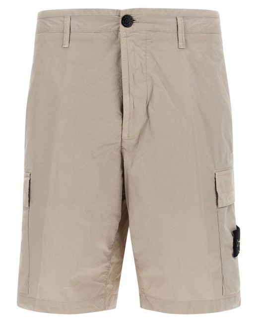 Stone Island Natural 'L100020' Bermuda Shorts for men