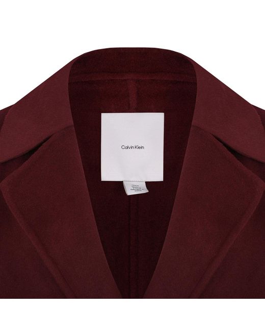 Calvin Klein Red Deep Rouge Recycled Wool