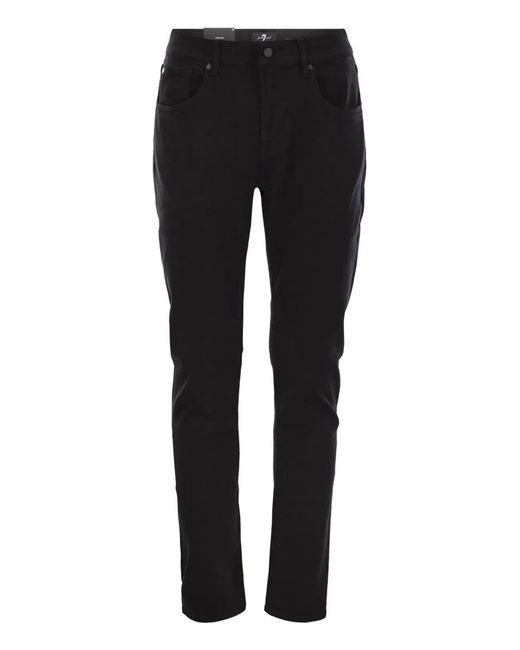 7 For All Mankind Black Slimmy Tapered for men