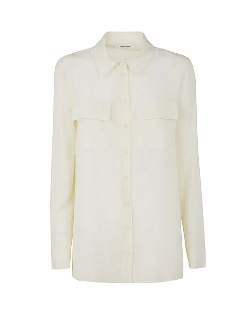 Liviana Conti White Shirt Pockets Detail
