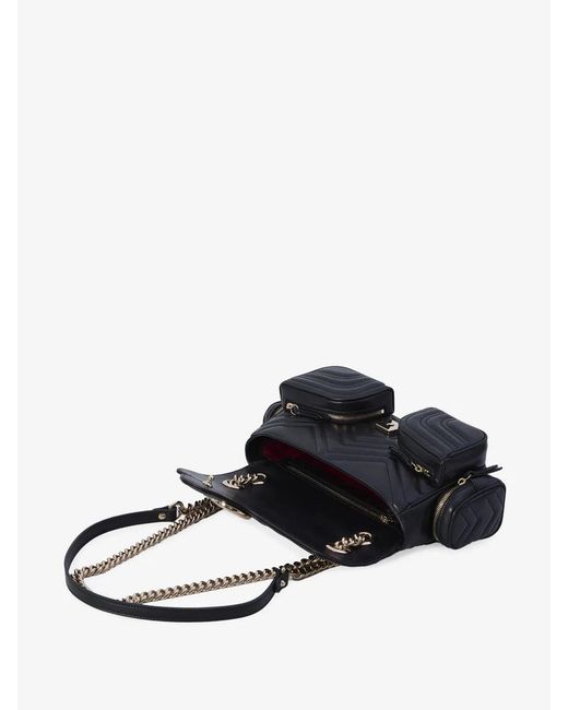 Gucci White Gg Marmont Leather Crossbody Bag