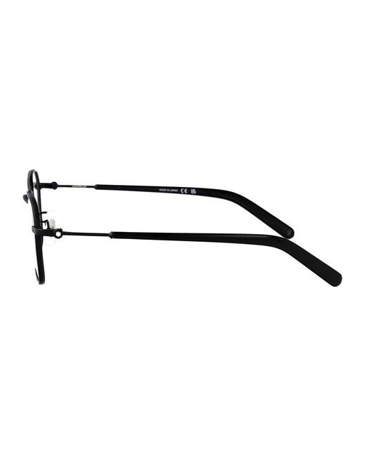 Montblanc Black Transparent Acetate Glasses for men
