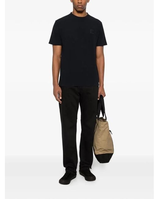 Stone Island Black Logo T-Shirt for men