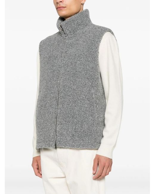 Herno Gray High Neck Sleeveless for men